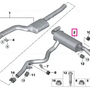 Rear silencer EU6 - BMW Livrare gratuită