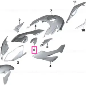Trim panel, side section, right inner ROHTEIL / BLANK - BMW Motorrad Cumpără online