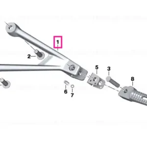 Left rear footrest holder - BMW Motorrad Vezi acum