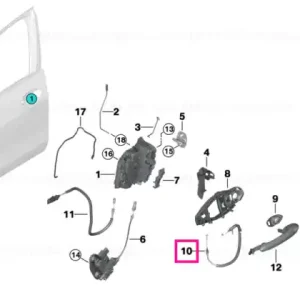 Bowd.cable,outside door handle front - BMW Preț redus