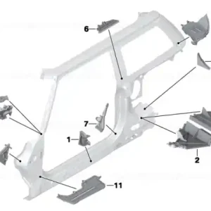 Moulded part column D left - BMW - Mini Livrare expres