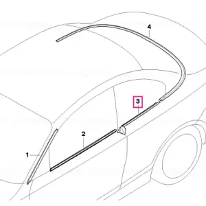 Disponibil imediat Outer weatherstrip, right ALU MATT - BMW