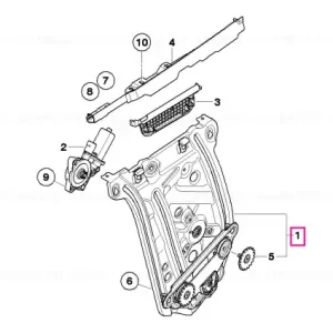 Preț redus Window lifter without motor, rear left - BMW