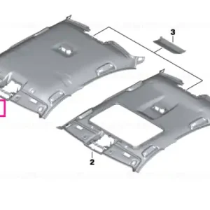 Preț mic Moulded roofliner, Alcantara PLATIN - BMW
