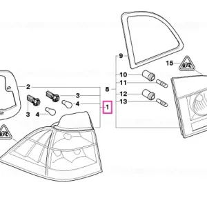 Ofertă Rear light in the side panel,white right - BMW