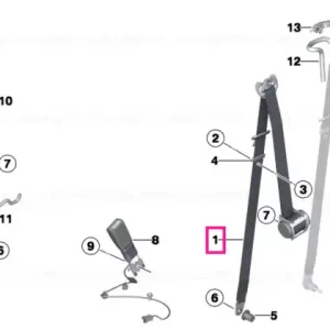 Transport gratuit Upper belt, front right - BMW - Mini