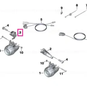 Suport far auxiliar dreapta - BMW Motorrad Discount
