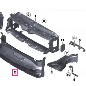 Livrare expres Air duct with flap control - BMW