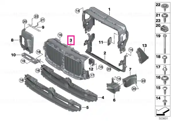 Comandă acum Air flaps, upper - BMW