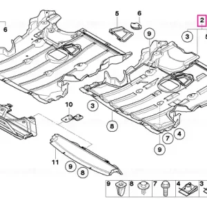 Preț mic Underhood shield - BMW