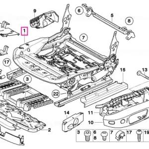 Electrical seat mechanism, left - BMW Noutate