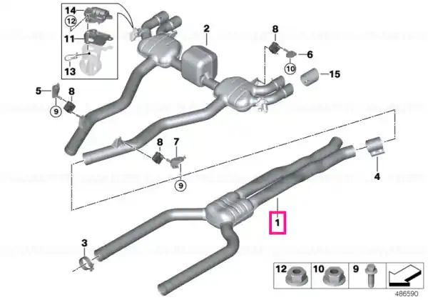 Preferatul clienților Front silencer - BMW