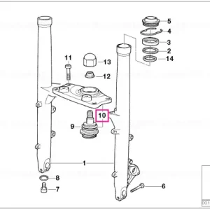 Fork bridge, bottom, without mounting - BMW Motorrad Popular
