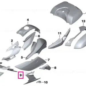 Ofertă exclusivă Radiator cowl, right ROHTEIL / BLANK - BMW Motorrad
