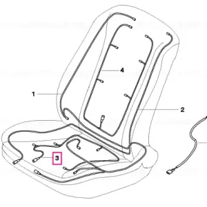 Transport gratuit Wiring set, active seat pad A/C, rear - BMW