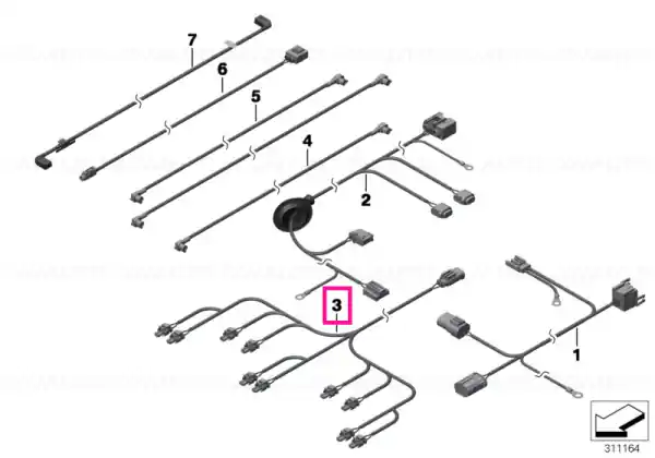 Harness, suction throttle/hydr. pump - BMW Nu rata
