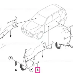 Wiring harness, switch block - BMW Comandă acum
