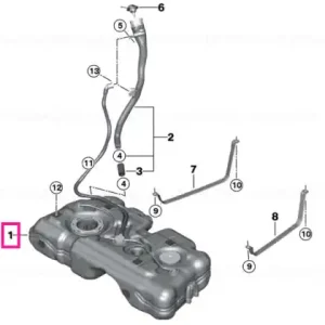 Plată securizată Plastic fuel tank 61L - BMW