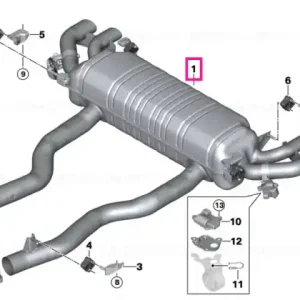 Super ofertă Rear silencer with exhaust flap - BMW
