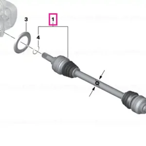 Doar azi Output shaft, left D=30MM - BMW