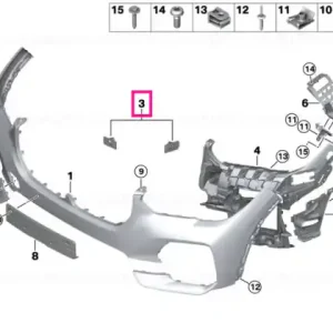 Cumpără online Set montaj senzor PDC/PMA față - BMW