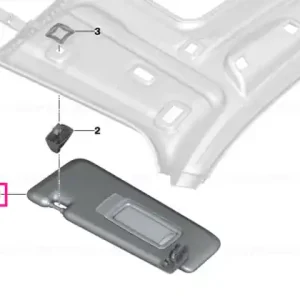 Chilipir Left sun visor ANTHRAZIT - BMW