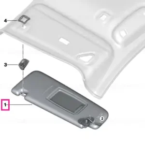 Sun visor, right CANBERRABEIGE - BMW Chilipir