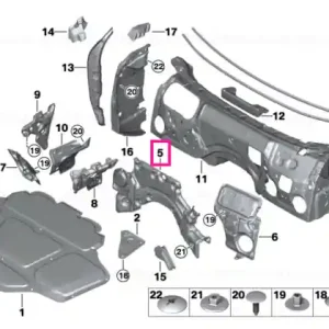 Sound insulat.dash panel engine room ce. - BMW Cumpărături sigure