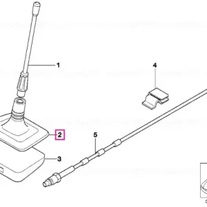 Rear window telephone antenna base - BMW Premium