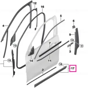 Preț mic Moulding door front right BASIS - BMW