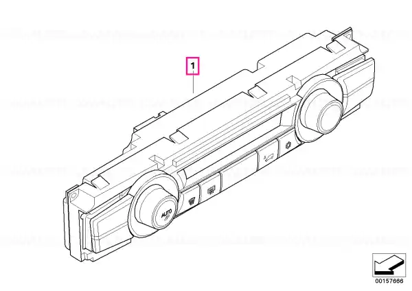 Control unit,automatic air cond.,Basis - BMW Cel mai bun preț