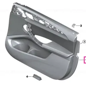 Expediere rapidă Ornament usa fata stanga COGNAC - BMW