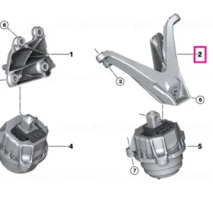 Preț promoțional Suport motor, stanga - BMW Seria 5 G30 G31, Seria 7 G11 G12, Seria 8 G14 G15 G16, X5 G05, X6 G06, X7 G07