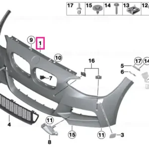 Capac ornamental bara fata aprimat M PDC -M- PDC - BMW Reducere de preț