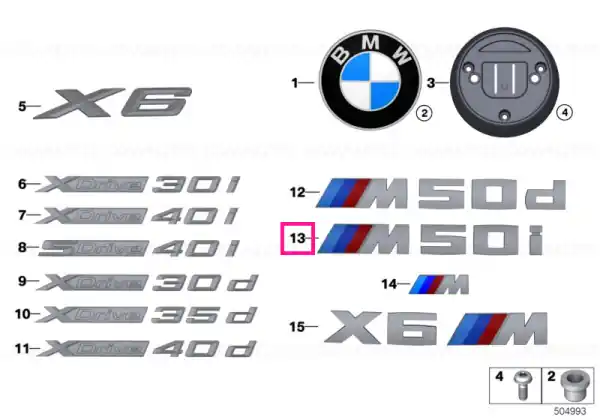 Lettering M50I - BMW Preț promoțional