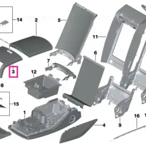 Ofertă limitată Ornament cotieră centrală față NAEW ELF.WEISS - BMW