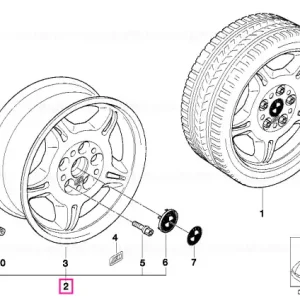 Light alloy rim polished 81/2JX17 ET:41 - BMW Reducere de preț