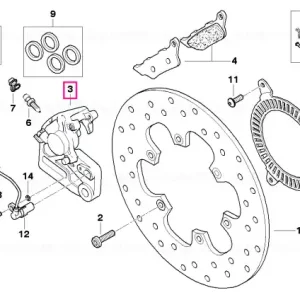 Brake caliper, without pad, rear - BMW Motorrad Transport gratuit