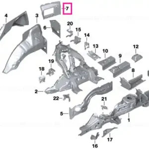 Extension for rear left wheel well - BMW Discount