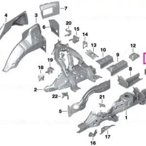 Plată sigură Right shock absorber support - BMW