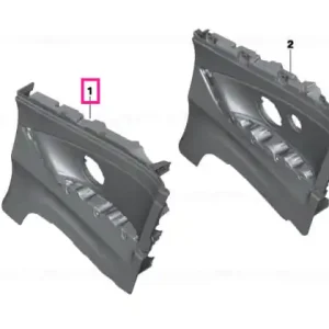 Lateral trim panel leather rear right SCHWARZ/BLAU - BMW Mai ieftin