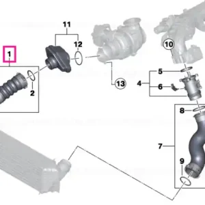 Reducere Charge air line - BMW