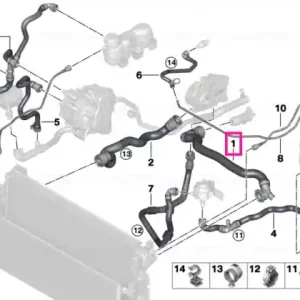 Cumpărături sigure Coolant hose, supply - BMW