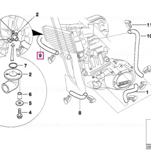 Preț redus Coolant hose, right - BMW Motorrad