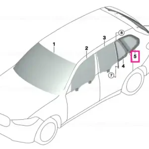 Reducere specială Side window, rigid, rear right SSG - BMW