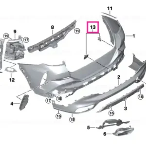 Set suport exterior PDC, bara protectie spate, stanga, primerizat, MSP - BMW X6 G06 Popular
