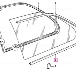 Plată securizată Moulding lower right - BMW