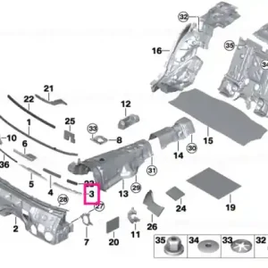 Reducere extra Hold.-dwn el.,sound ins., fr.bulkh.,rgh - BMW