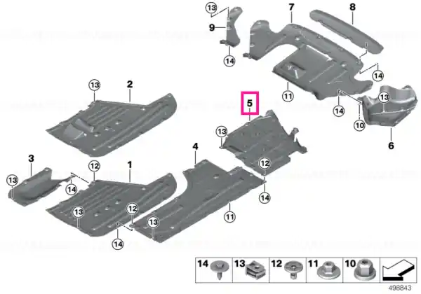 Ofertă limitată Undershield for tank, left - BMW
