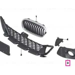 Grille, side, open, left - M - - BMW Disponibil imediat
